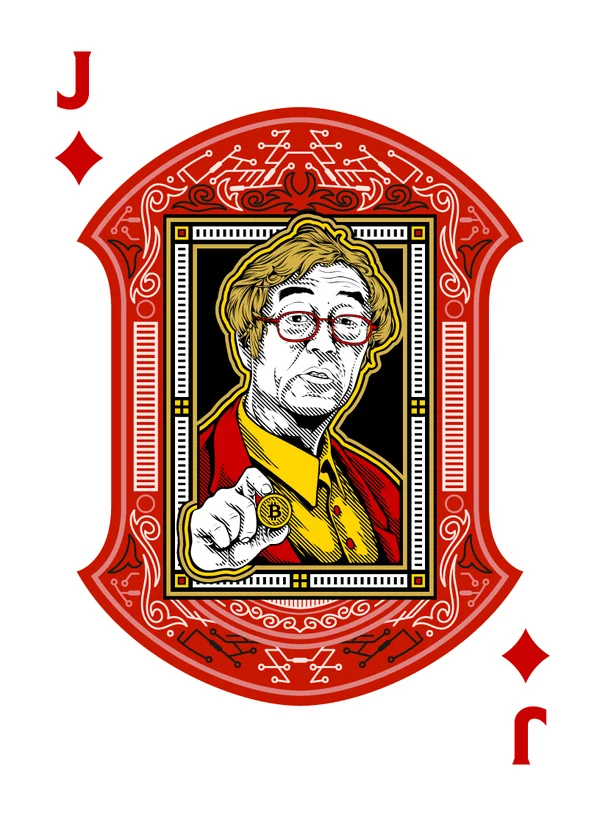 Jack of Diamonds illustrated playing-card design