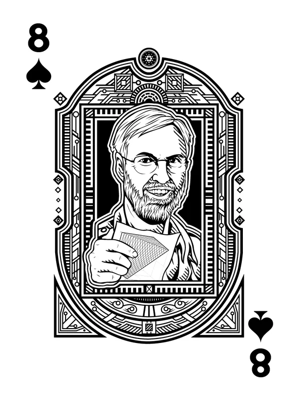 8 of Spades illustrated playing-card design