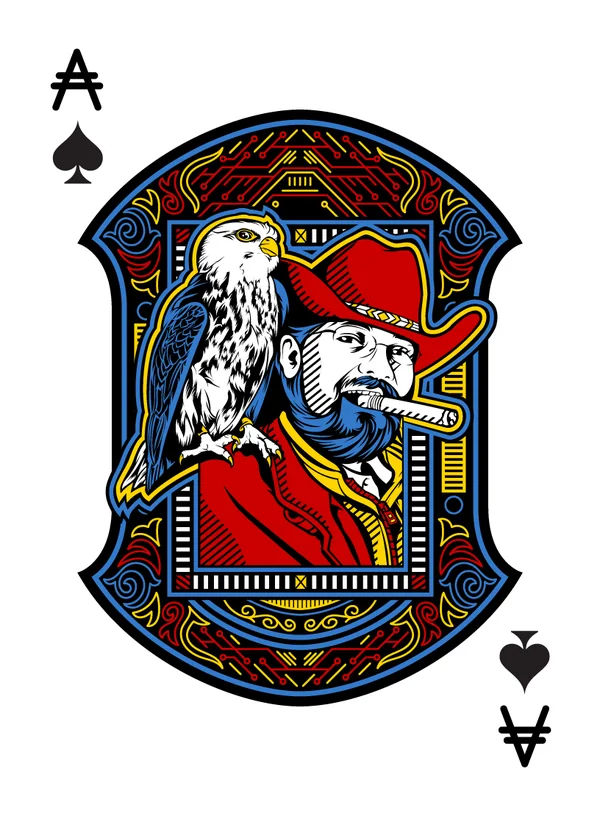 Ace of Spades illustrated playing-card design