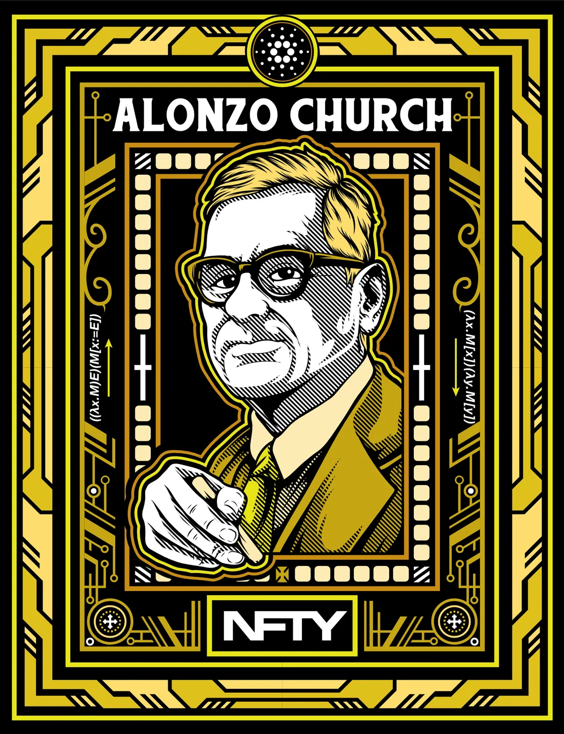Alonzo Church portrait from Cardano Series 2
