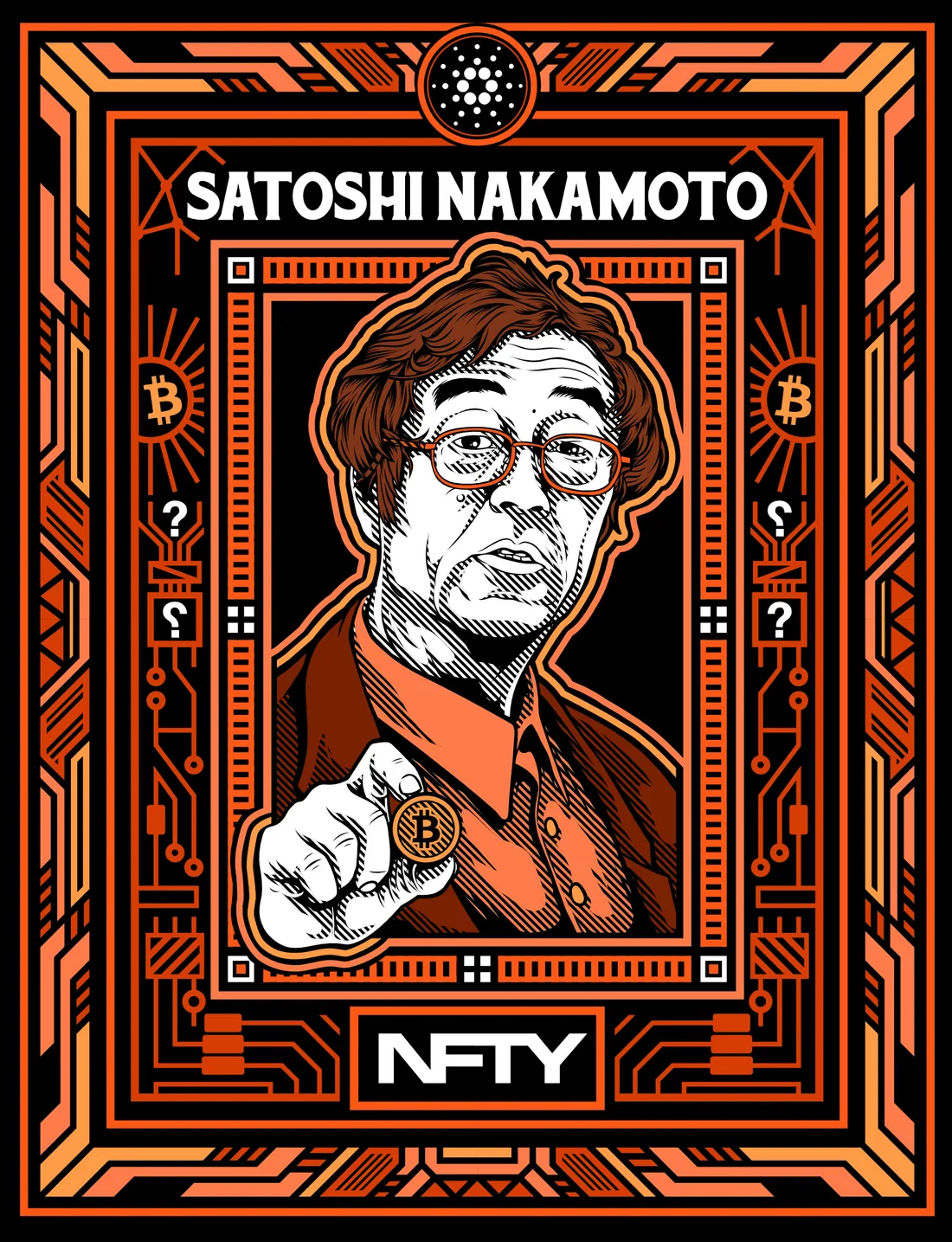 The Cardano Series 2 artwork titled Satoshi Nakamoto